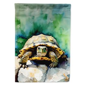 Turtles Tortoises House Flag Large Porch Sleeve Pole Decorative Outside Yard Banner Artwork Wall Hanging, Polyester, House Size, Multicolor