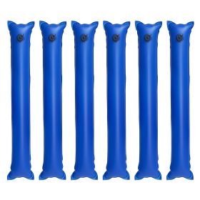 Pool Cover Water Bags, 6 Packs 4 Ft, Single Chamber Pool Cover Water Tubes, 0.4mm Thick PVC Bags Weights with Leakproof Screw Cap