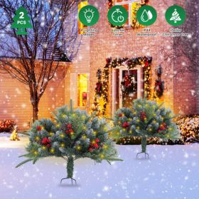Lifelike Artificial Christmas Tree With 8 Lighting Modes, 50 Warm LEDs, Auto Timer & IP44 Waterproof, Battery Operated For Indoor Outdoor Decor (Option: Defaulttitle)