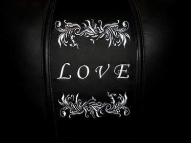 Love Floral Horizontal Silver Logo Panel (Logo Panel Size: 24" Panel for Xpression Gaming Chair Only)