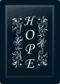 Hope Floral Vertical Silver Logo Panel (Logo Panel Size: 24" Panel for Xpression Gaming Chair Only)
