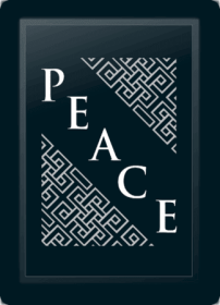 Peace Deco Diagonal Silver Logo Panel (Logo Panel Size: 24" Panel for Xpression Gaming Chair Only)