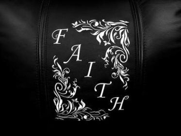 Faith Floral Diagonal Silver Logo Panel (Logo Panel Size: 24" Panel for Xpression Gaming Chair Only)