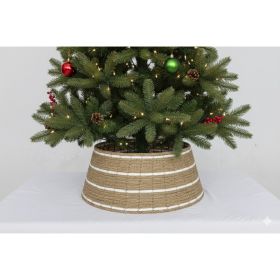 Woven Seagrass Christmas Tree Collar Boho Coastal Farmhouse Decor (Option: Natural)